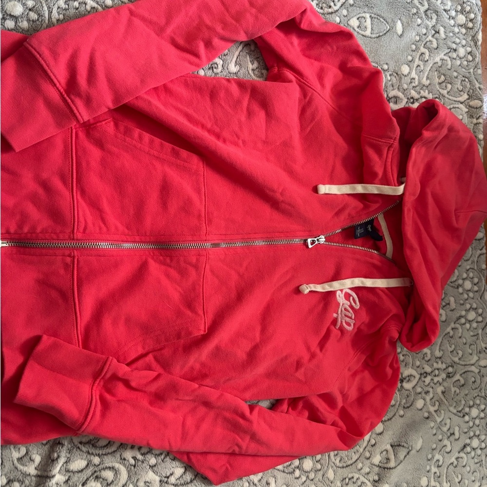 GAP Vibrant Red Hoodie with Zipper